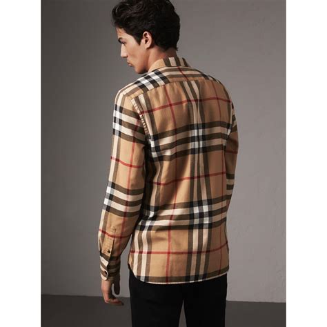 burberry top men|Burberry flannel shirt men's.